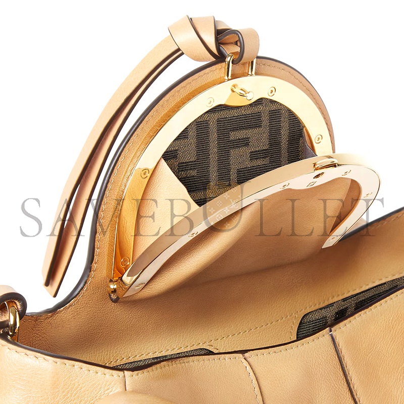 FENDI SPY SMALL BEIGE LEATHER BAG 8BR838AYCTF1I73 (32*18*12cm)